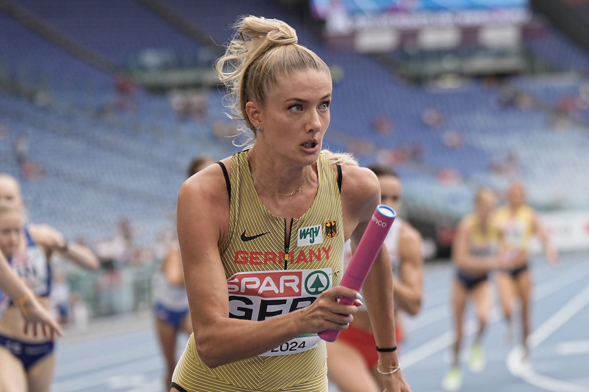 Alica Schmidt competes in Athletics: European Championships... - Source: Getty